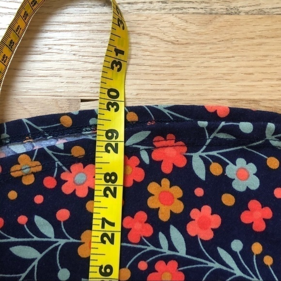 Lularoe Floral Randy Top Large Blue Orange Pink - Picture 7 of 7